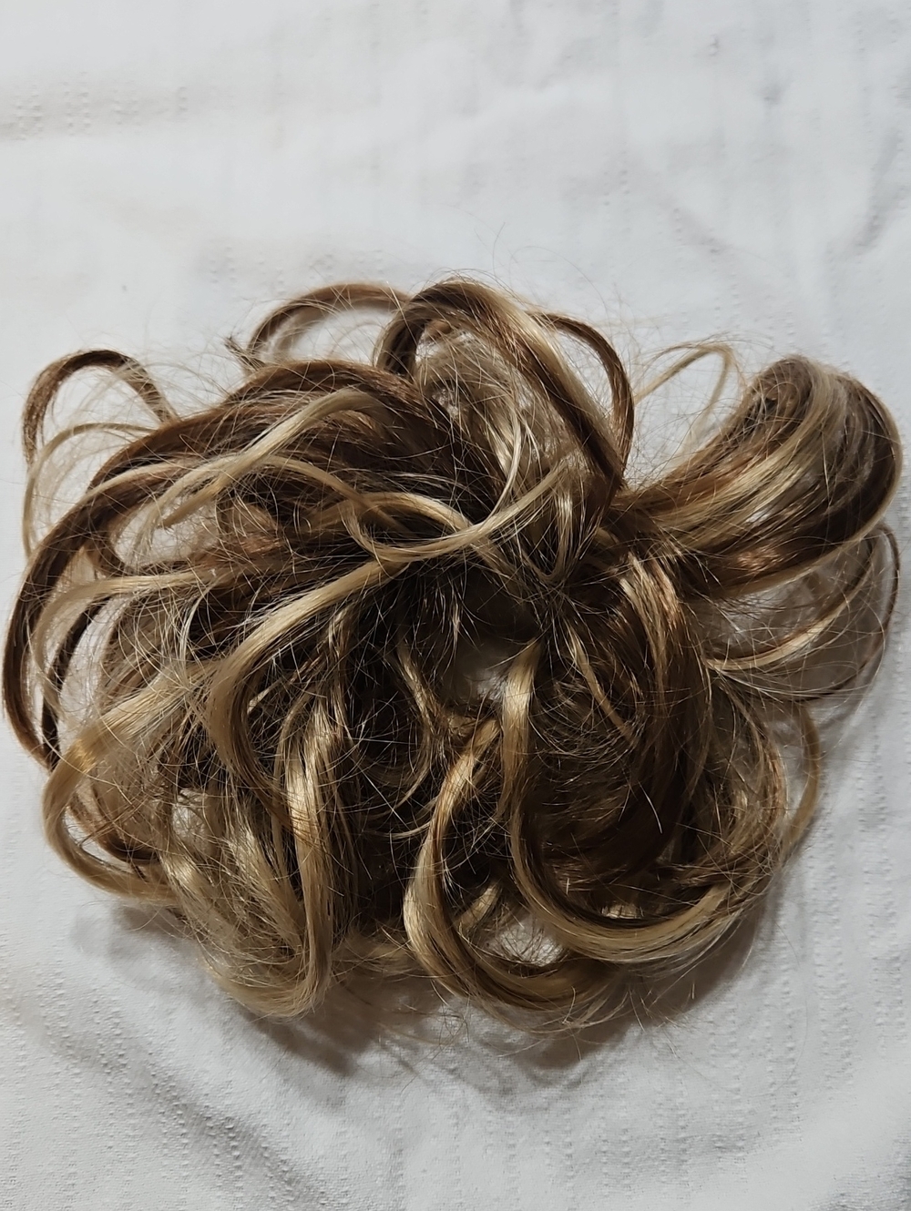 Blonde Brown Clip-In Hair Bun Scrunchie